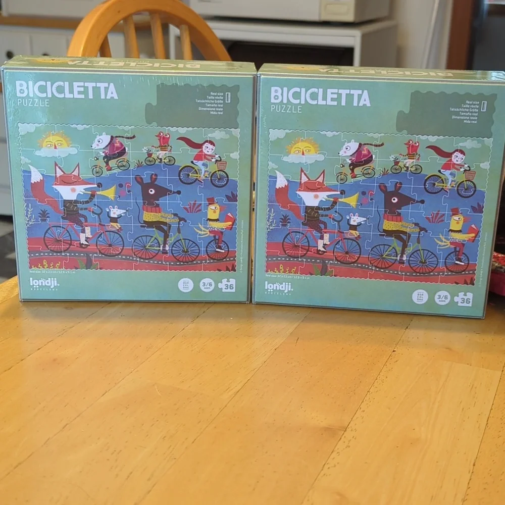 Bicicletta Puzzle by Londji Barcelona (2) NIB - Picture 4 of 6